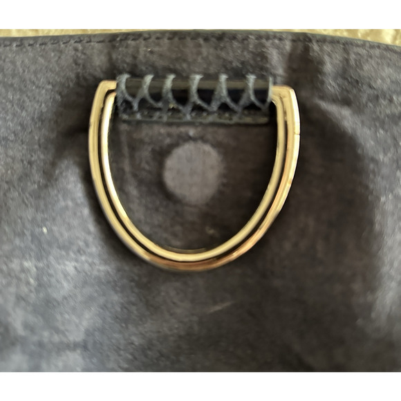 Vintage Alfani Leather Croc Embossed Blue 100% Leather suede lined Bag y2k retro - Picture 3 of 16